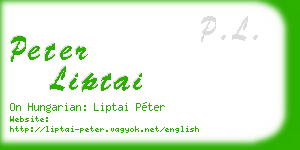 peter liptai business card